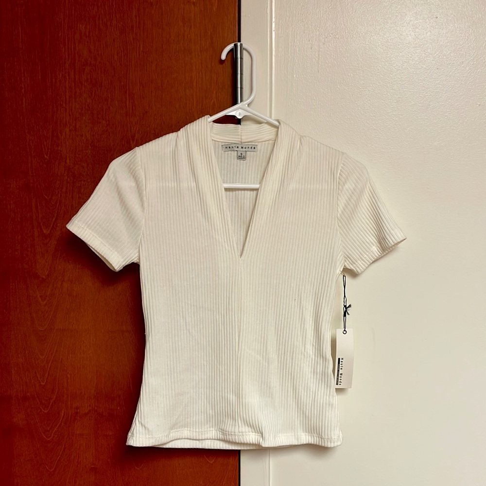 Cream/white Haute Monde Top